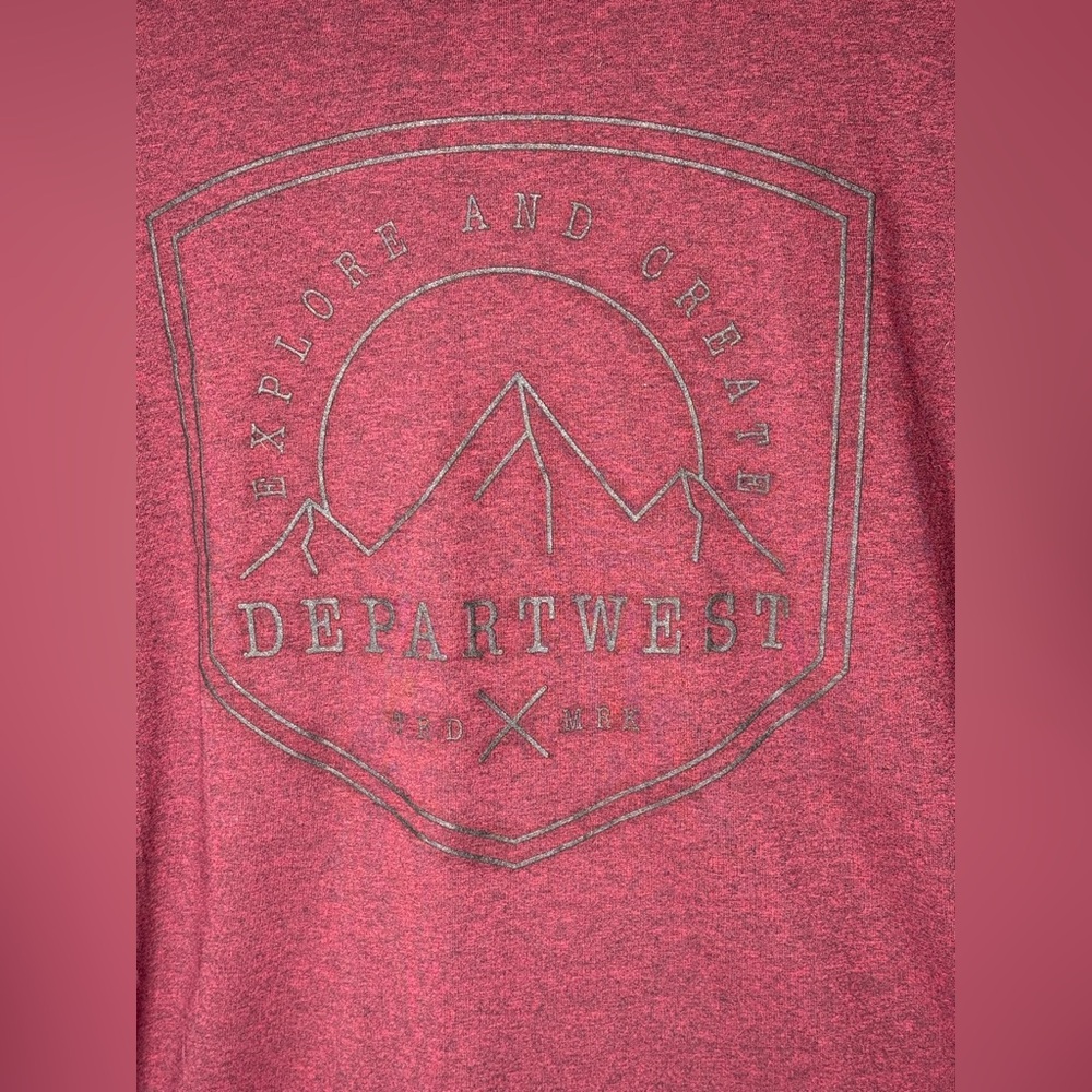 Departwest Men’s Maroon Lightweight Pullover Hoodie - Picture 8 of 8